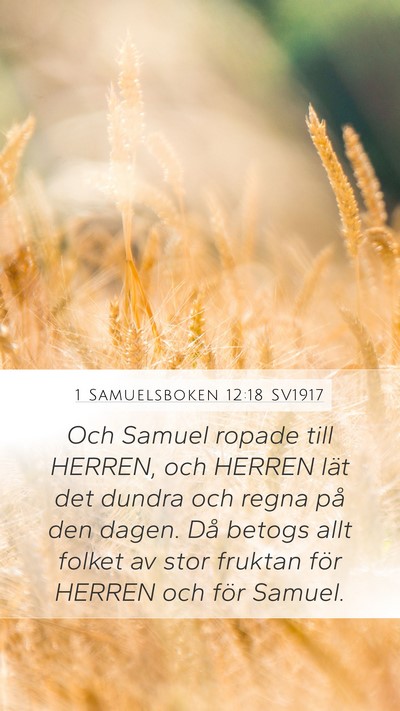 1 Samuelsboken 12:18 SV1917 Bible Verse Image