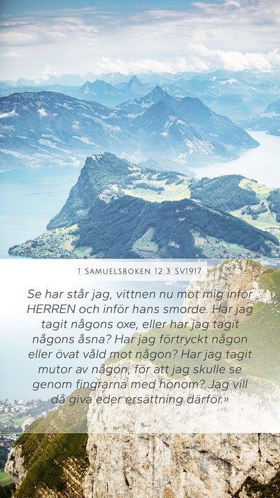 1 Samuelsboken 12:3 SV1917 Bible Verse Image