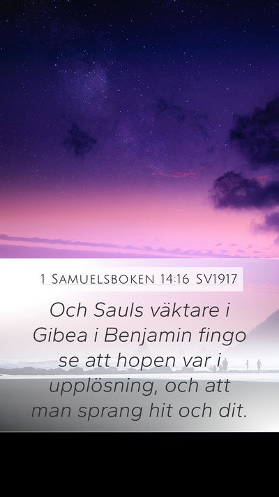 1 Samuelsboken 14:16 SV1917 Bible Verse Image