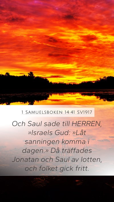 1 Samuelsboken 14:41 SV1917 Bible Verse Image