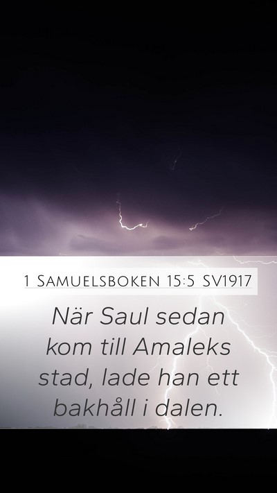 1 Samuelsboken 15:5 SV1917 Bible Verse Image