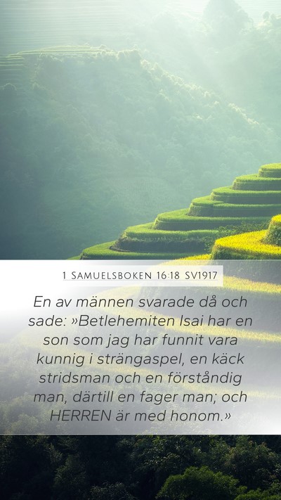 1 Samuelsboken 16:18 SV1917 Bible Verse Image