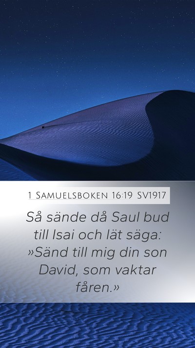 1 Samuelsboken 16:19 SV1917 Bible Verse Image
