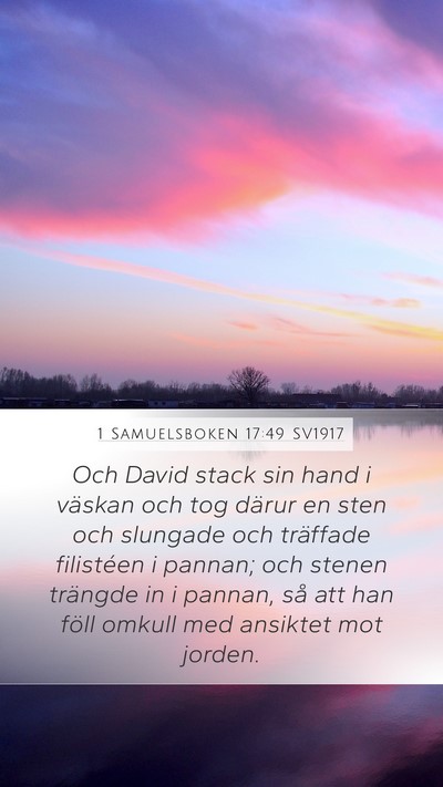 1 Samuelsboken 17:49 SV1917 Bible Verse Image