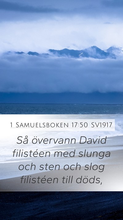 1 Samuelsboken 17:50 SV1917 Bible Verse Image