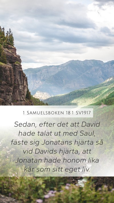 1 Samuelsboken 18:1 SV1917 Bible Verse Image