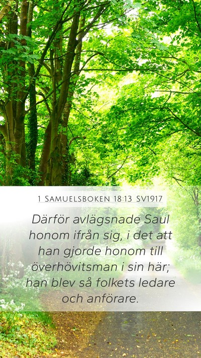 1 Samuelsboken 18:13 SV1917 Bible Verse Image