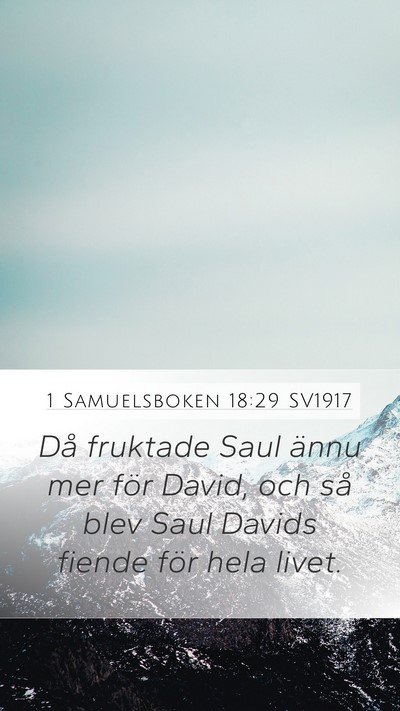 1 Samuelsboken 18:29 SV1917 Bible Verse Image