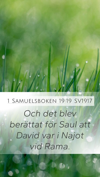 1 Samuelsboken 19:19 SV1917 Bible Verse Image