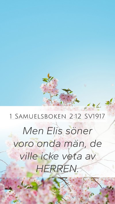 1 Samuelsboken 2:12 SV1917 Bible Verse Image
