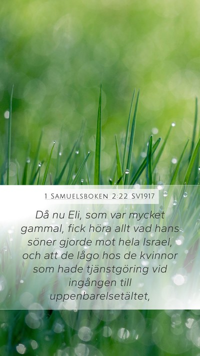 1 Samuelsboken 2:22 SV1917 Bible Verse Image