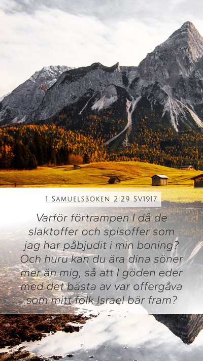 1 Samuelsboken 2:29 SV1917 Bible Verse Image