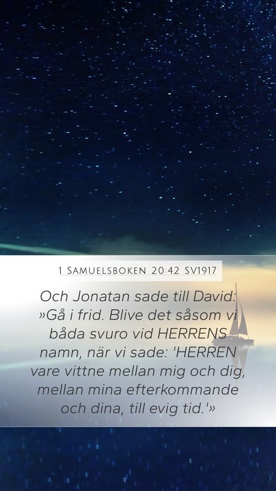 1 Samuelsboken 20:42 SV1917 Bible Verse Image