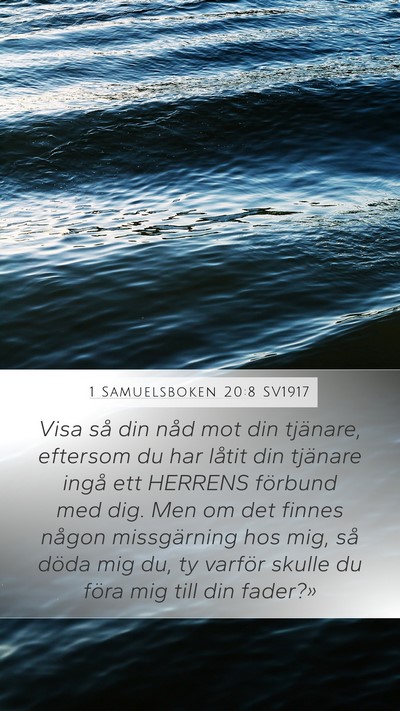 1 Samuelsboken 20:8 SV1917 Bible Verse Image