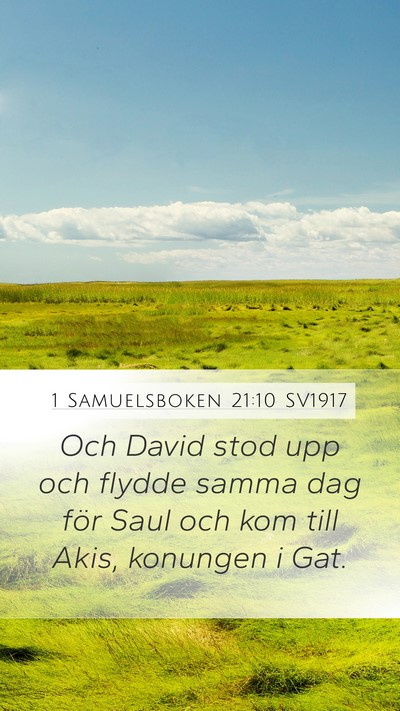 1 Samuelsboken 21:10 SV1917 Bible Verse Image