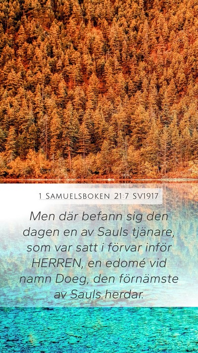 1 Samuelsboken 21:7 SV1917 Bible Verse Image