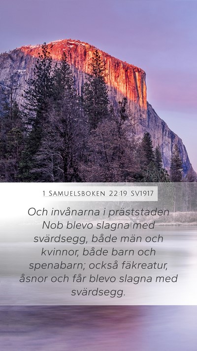 1 Samuelsboken 22:19 SV1917 Bible Verse Image
