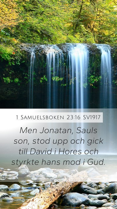 1 Samuelsboken 23:16 SV1917 Bible Verse Image