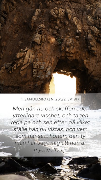 1 Samuelsboken 23:22 SV1917 Bible Verse Image
