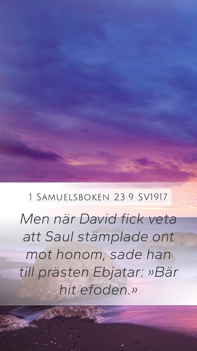1 Samuelsboken 23:9 SV1917 Bible Verse Image