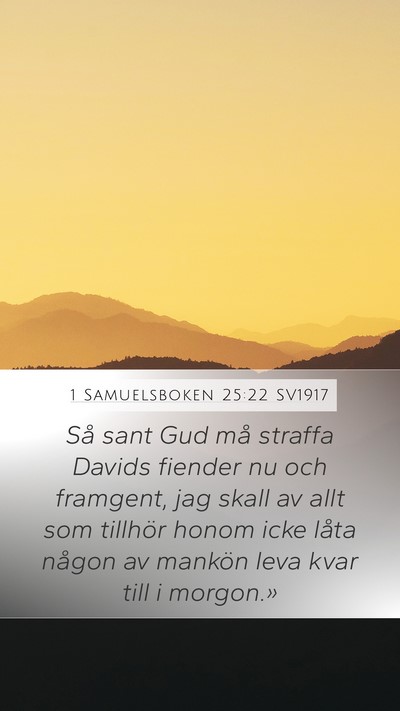 1 Samuelsboken 25:22 SV1917 Bible Verse Image