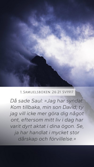 1 Samuelsboken 26:21 SV1917 Bible Verse Image