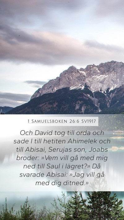 1 Samuelsboken 26:6 SV1917 Bible Verse Image