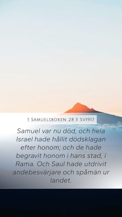 1 Samuelsboken 28:3 SV1917 Bible Verse Image