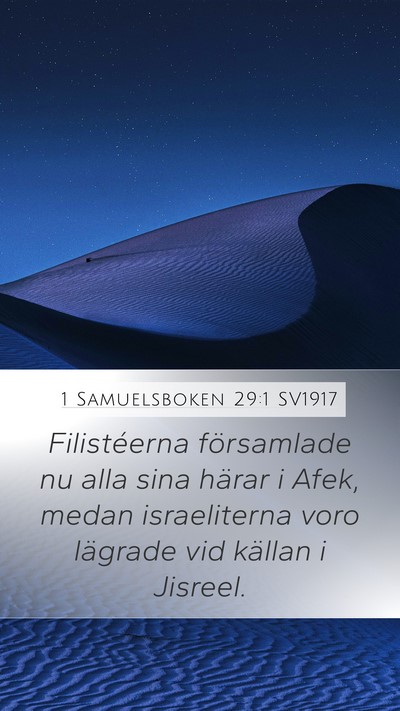 1 Samuelsboken 29:1 SV1917 Bible Verse Image