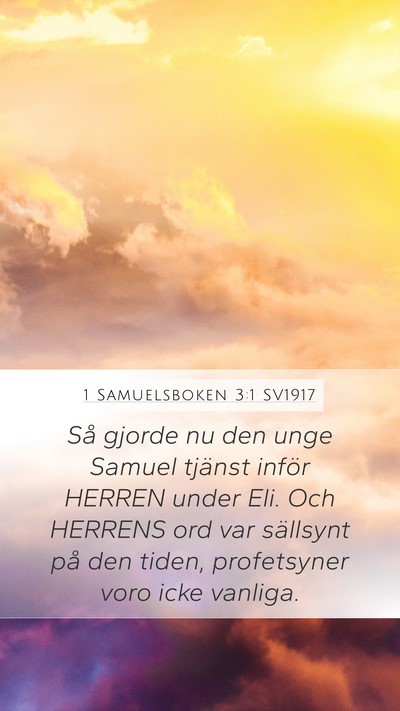 1 Samuelsboken 3:1 SV1917 Bible Verse Image