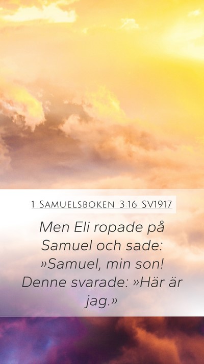 1 Samuelsboken 3:16 SV1917 Bible Verse Image