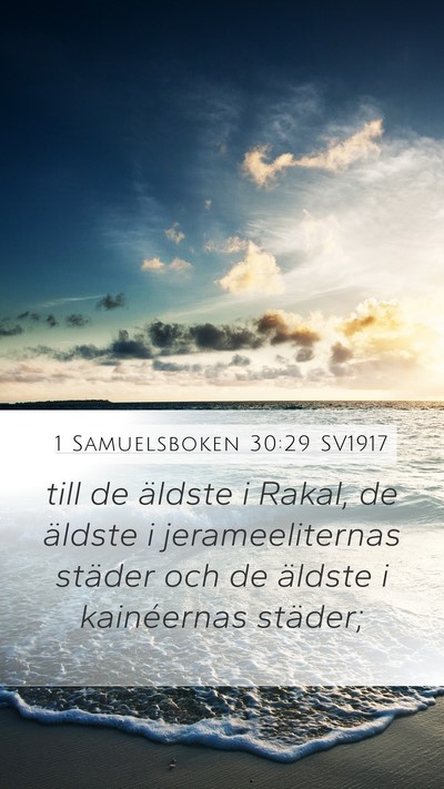 1 Samuelsboken 30:29 SV1917 Bible Verse Image