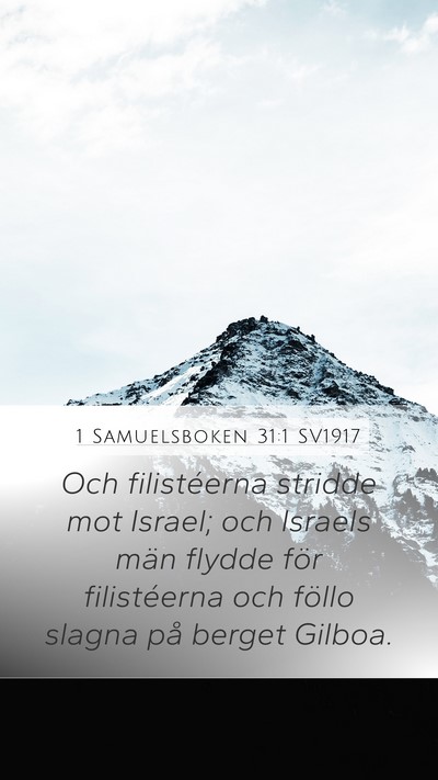 1 Samuelsboken 31:1 SV1917 Bible Verse Image