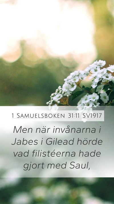 1 Samuelsboken 31:11 SV1917 Bible Verse Image