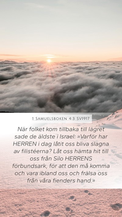 1 Samuelsboken 4:3 SV1917 Bible Verse Image