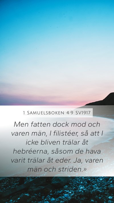 1 Samuelsboken 4:9 SV1917 Bible Verse Image