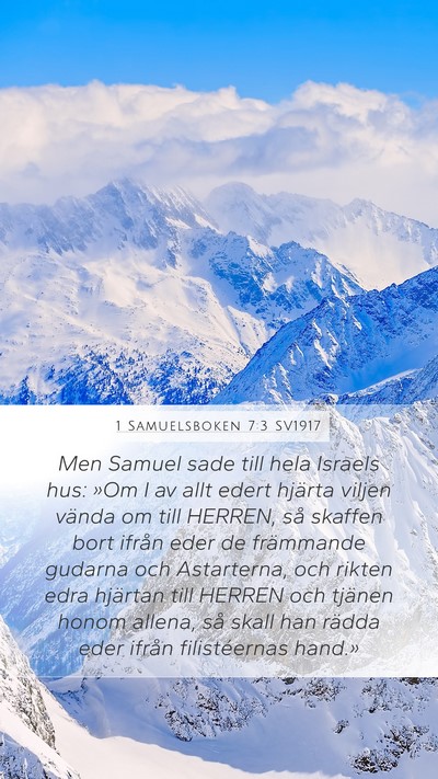 1 Samuelsboken 7:3 SV1917 Bible Verse Image