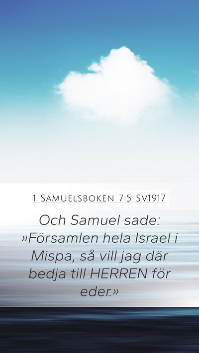 1 Samuelsboken 7:5 SV1917 Bible Verse Image