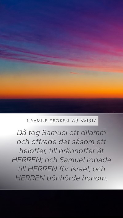 1 Samuelsboken 7:9 SV1917 Bible Verse Image