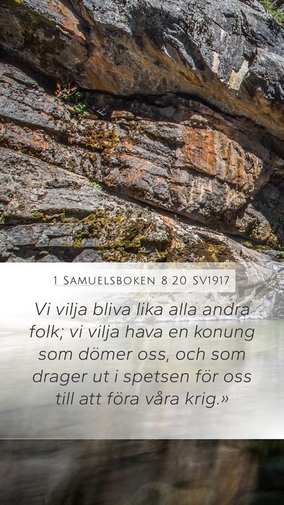 1 Samuelsboken 8:20 SV1917 Bible Verse Image