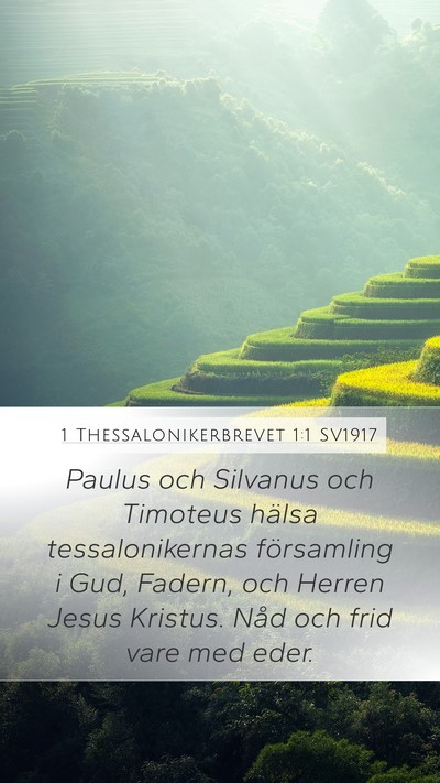 1 Thessalonikerbrevet 1:1 SV1917 Bible Verse Image