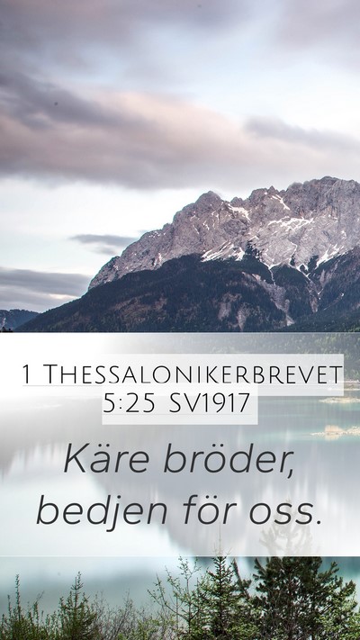 1 Thessalonikerbrevet 5:25 SV1917 Bible Verse Image