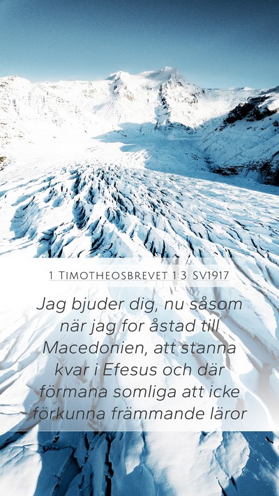 1 Timotheosbrevet 1:3 SV1917 Bible Verse Image