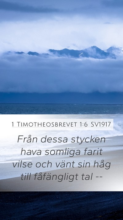 1 Timotheosbrevet 1:6 SV1917 Bible Verse Image