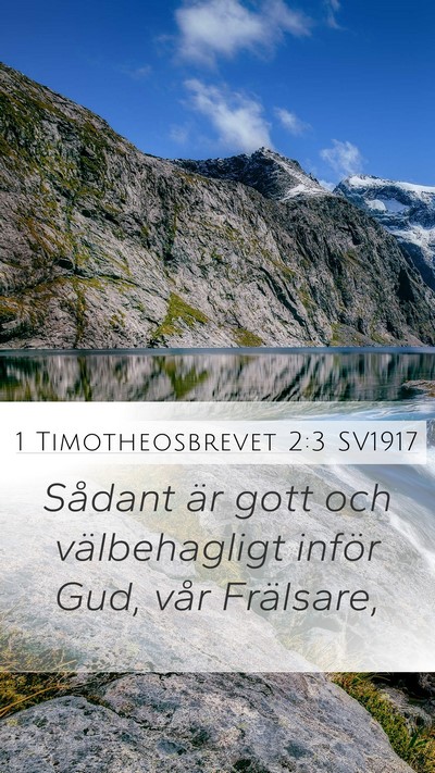 1 Timotheosbrevet 2:3 SV1917 Bible Verse Image