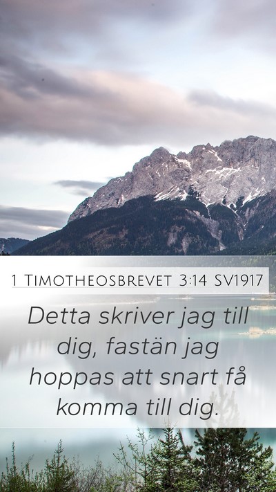 1 Timotheosbrevet 3:14 SV1917 Mobile Phone Wallpaper - Detta skriver jag till dig, fastän jag hoppas - Mobile Bible Verse Wallpaper