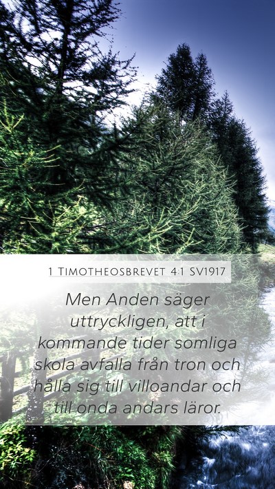 1 Timotheosbrevet 4:1 SV1917 Bible Verse Image