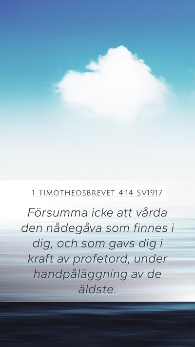 1 Timotheosbrevet 4:14 SV1917 Bible Verse Image