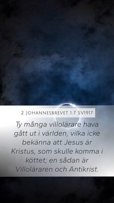 2 Johannesbrevet 1:7 SV1917 Bible Verse Image