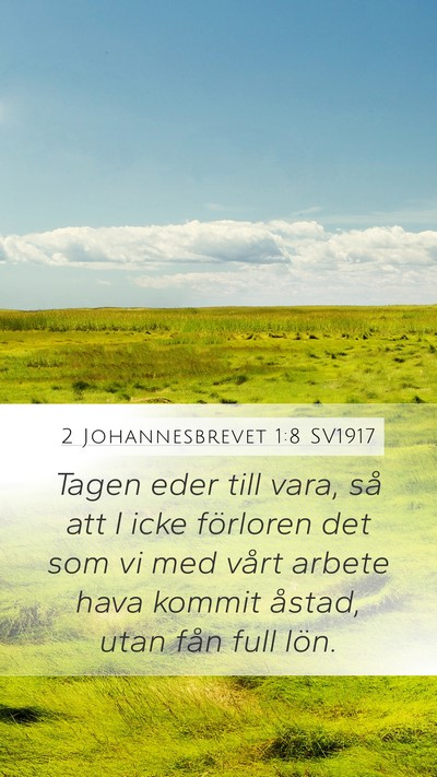 2 Johannesbrevet 1:8 SV1917 Bible Verse Image